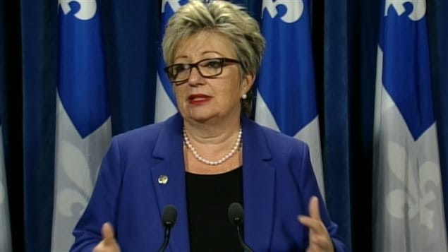 La ministre de l'Immigration et des Communautés culturelles et ministre responsable de la Charte de la langue française, Diane de Courcy La ministre de l'Immigration et des Communautés culturelles et ministre responsable de la Charte de la langue française, Diane de Courcy
