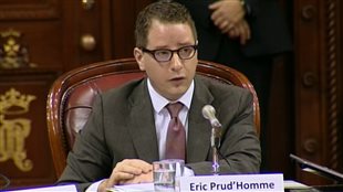 Le directeur des affaires publiques d'Enbridge pour l'Est du Canada, Éric Prud'Homme Le directeur des affaires publiques d'Enbridge pour l'Est du Canada, Éric Prud'Homme