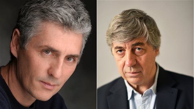 Les auteurs Larry Tremblay et Sorj Chalandon Les auteurs Larry Tremblay et Sorj Chalandon