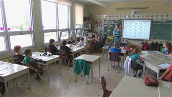 Une classe de l'école Jean-Fortin Une classe de l'école Jean-Fortin