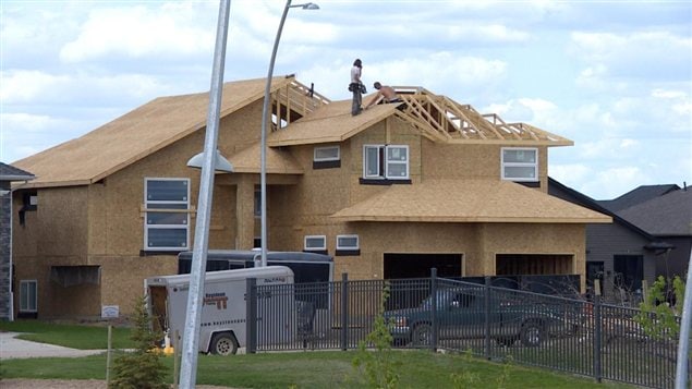 Maison en construction à Saskatoon Maison en construction à Saskatoon