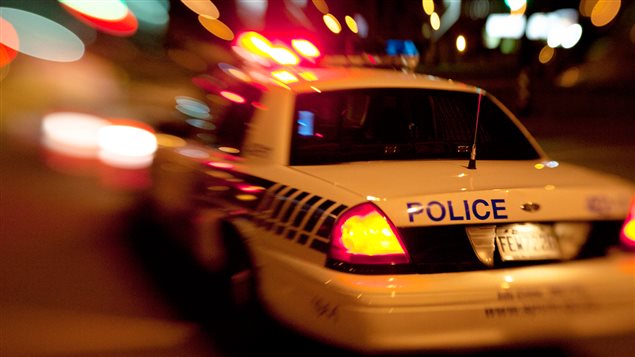 Voiture de police SPVM Montréal de nuit Voiture de police SPVM Montréal de nuit