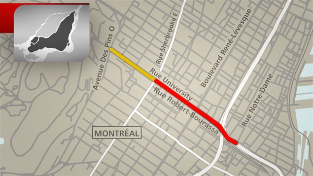 Le nouveau boulevard Robert-Bourassa commencera au futur tronçon urbain de l'autoroute Bonaventure jusqu'à la rue Sherbrooke. Le nouveau boulevard Robert-Bourassa commencera au futur tronçon urbain de l'autoroute Bonaventure jusqu'à la rue Sherbrooke.