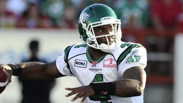 Darian Durant des Roughriders de la Saskatchewan Darian Durant des Roughriders de la Saskatchewan