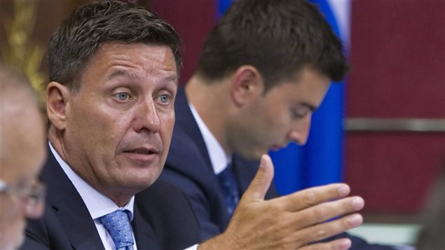 Le ministre des Affaires municipales du Québec, Pierre Moreau Le ministre des Affaires municipales du Québec, Pierre Moreau