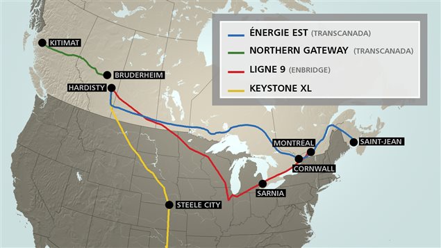 Les principaux projets d'oléoducs qui proviennent de l'Alberta. Les principaux projets d'oléoducs qui proviennent de l'Alberta.