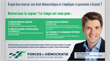 Jean-François Fortin lance le parti Forces et Démocratie Jean-François Fortin lance le parti Forces et Démocratie