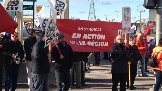 Manifestation à Baie-Comeau Manifestation à Baie-Comeau