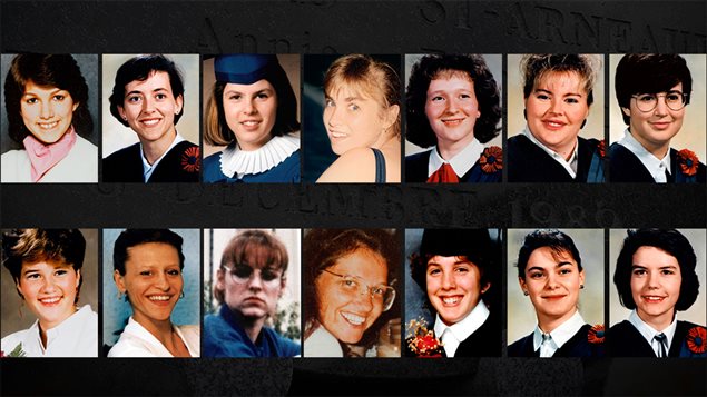Les 14 femmes abattues par Marc Lépine le 6 décembre 1989, à l'École polytechnique de Montréal. Les 14 femmes abattues par Marc Lépine le 6 décembre 1989, à l'École polytechnique de Montréal.