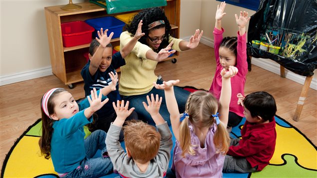 Des enfants à la garderie Des enfants à la garderie