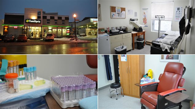 La clinique sans médecin est située au-dessus du Familiprix, à droite. Le bureau de l'infirmière praticienne est équipé pour des examens médicaux et des prises de sang La clinique sans médecin est située au-dessus du Familiprix, à droite. Le bureau de l'infirmière praticienne est équipé pour des examens médicaux et des prises de sang