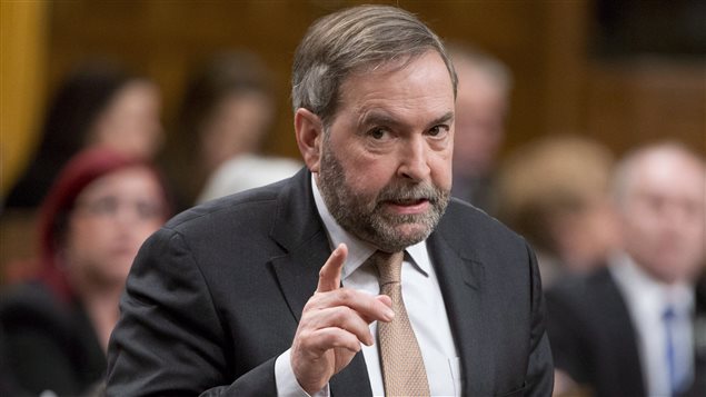 Le chef du NPD Thomas Mulcair aux Communes Le chef du NPD Thomas Mulcair aux Communes