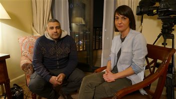 Mohamed Fahmy et la journaliste Marie-Ève Bédard Mohamed Fahmy et la journaliste Marie-Ève Bédard