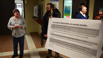 Des manifestants se sont fait entendre mercredi à Québec. Des manifestants se sont fait entendre mercredi à Québec.