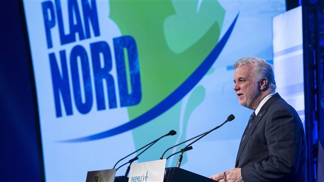 Le premier ministre Philippe Couillard présente à Montréal, la nouvelle version du Plan nord. Le premier ministre Philippe Couillard présente à Montréal, la nouvelle version du Plan nord.