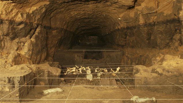 Des statues trouvées dans le tunnel. Des statues trouvées dans le tunnel.