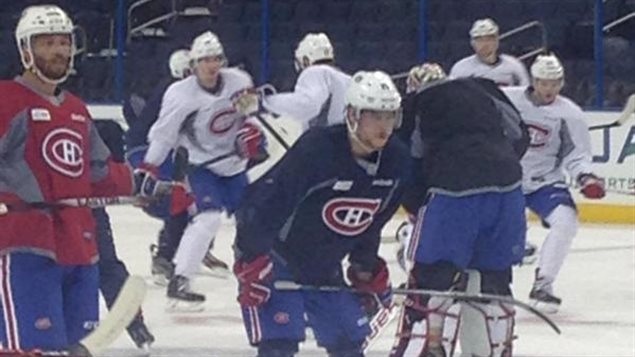 Nathan Beaulieu à l'entraînement Nathan Beaulieu à l'entraînement