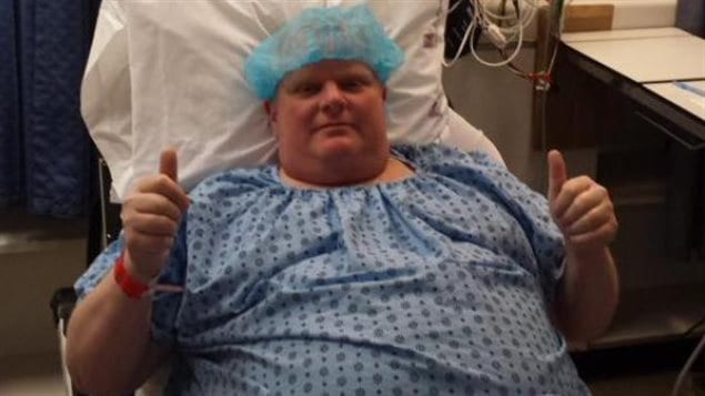 L'ex-maire Rob Ford, avant son intervention chirurgicale L'ex-maire Rob Ford, avant son intervention chirurgicale