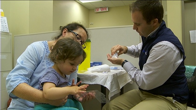 Enfant dans une clinique. Enfant dans une clinique.