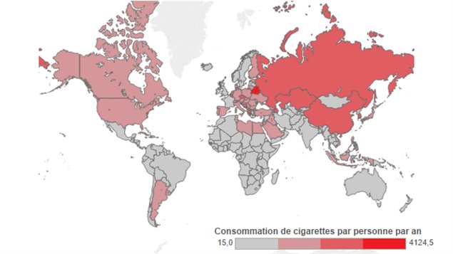 Où fume-t-on le plus dans le monde? | ICI.Radio-Canada.ca Où fume-t-on le plus dans le monde? | ICI.Radio-Canada.ca