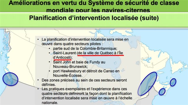 Extrait de la présentation donnée par la Garde côtière le 28 mai 2015 Extrait de la présentation donnée par la Garde côtière le 28 mai 2015