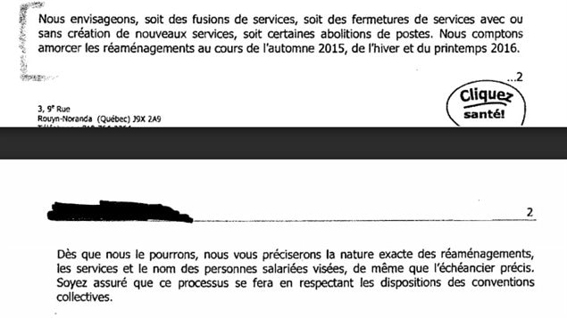 Extrait de la lettre transmise à la FIQ Extrait de la lettre transmise à la FIQ