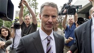 Nigel Wright à son arrivée au palais de justice Nigel Wright à son arrivée au palais de justice