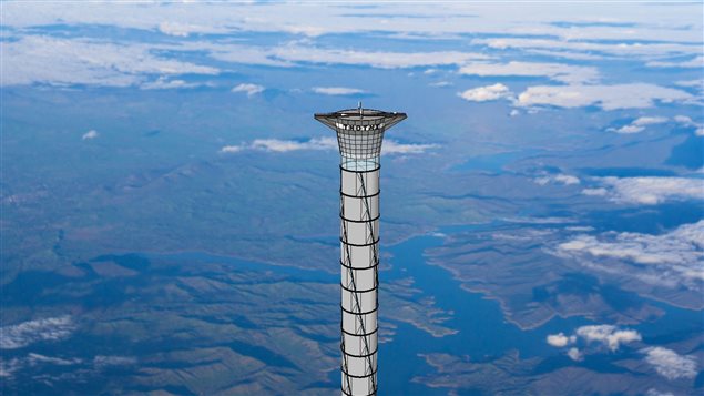 L'entreprise canadienne Thoth Technologies veut construire un ascenseur spatial pour envoyer des astronaute dans l'espace. L'entreprise canadienne Thoth Technologies veut construire un ascenseur spatial pour envoyer des astronaute dans l'espace.