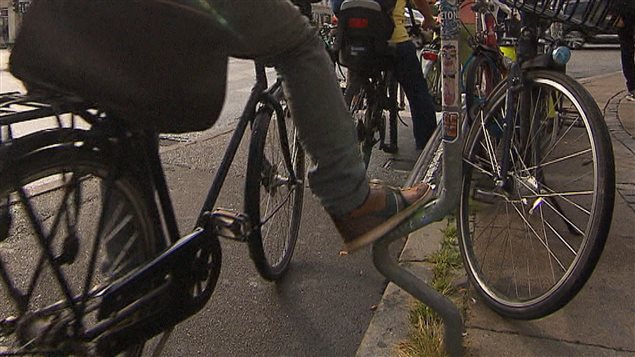 Repose-pieds pour cyclistes à Copenhague Repose-pieds pour cyclistes à Copenhague