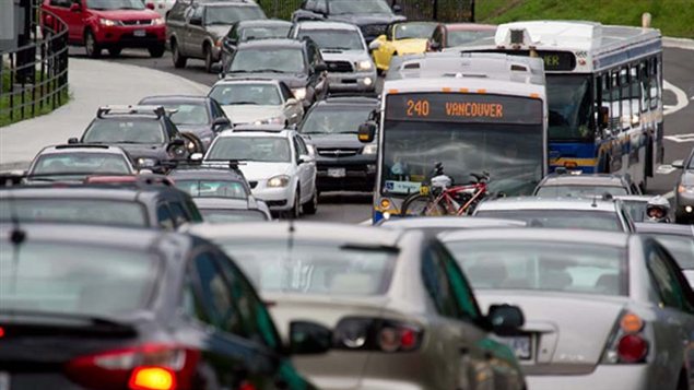 Des embouteillages dans le Grand Vancouver Des embouteillages dans le Grand Vancouver