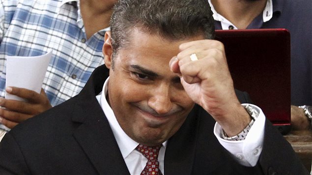 Mohamed Fahmy lors de son deuxième procès en août 2015 Mohamed Fahmy lors de son deuxième procès en août 2015