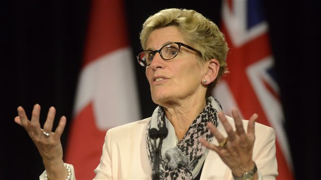 La première ministre de l'Ontario, Kathleen Wynne (archives) La première ministre de l'Ontario, Kathleen Wynne (archives)