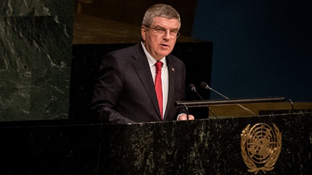 Thomas Bach à la 70e session de l'Assemblée générale des Nations unies Thomas Bach à la 70e session de l'Assemblée générale des Nations unies