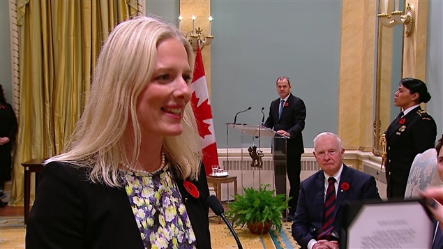 Catherine McKenna, ministre de l'environnement et du changement climatique Catherine McKenna, ministre de l'environnement et du changement climatique