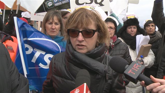 La président du Syndicat des infirmiers, infirmières et inhalothérapeutes de l'est du Québec, Micheline Barriault La président du Syndicat des infirmiers, infirmières et inhalothérapeutes de l'est du Québec, Micheline Barriault