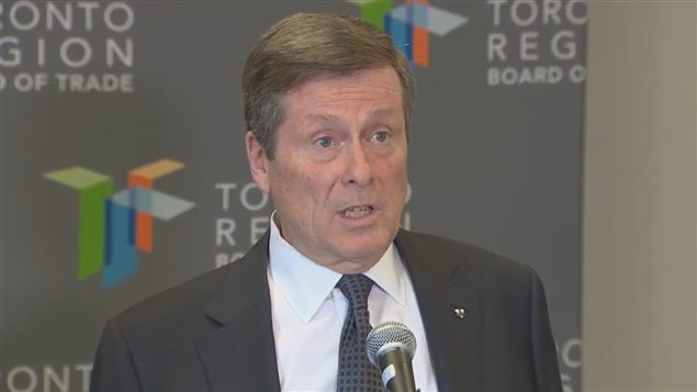 Le maire de Toronto, John Tory Le maire de Toronto, John Tory