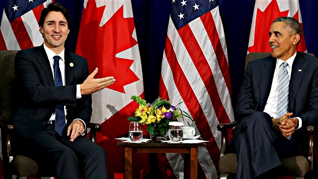 Justin Trudeau et Barack Obama à Manille Justin Trudeau et Barack Obama à Manille
