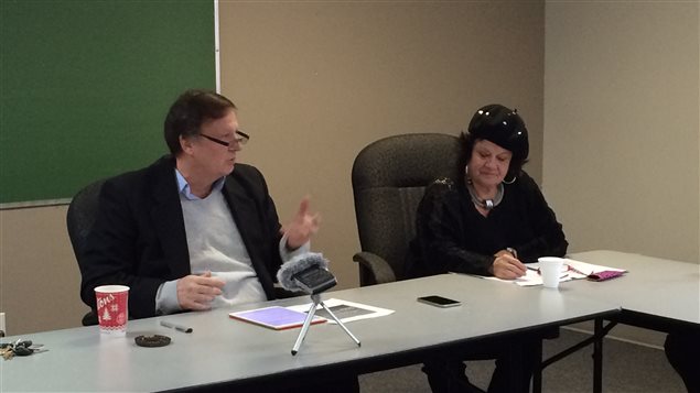 À gauche, Marc Nantel, porte-parole du nouveau Regroupement Vigilance Mines d'Abitibi-Témiscamingue À gauche, Marc Nantel, porte-parole du nouveau Regroupement Vigilance Mines d'Abitibi-Témiscamingue