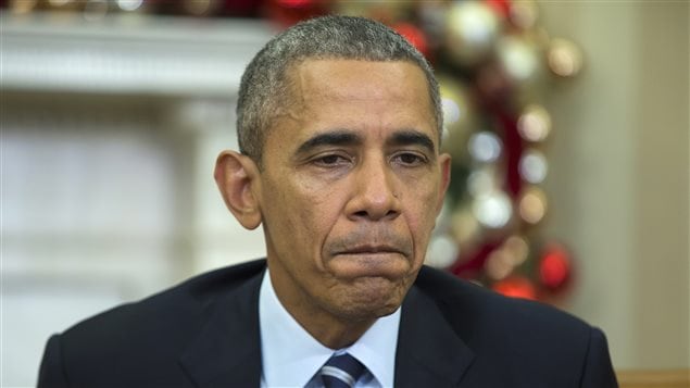 Le président Barack Obama a parlé du massacre de San Bernardino jeudi, dans une allocution faite depuis la Maison-Blanche. Le président Barack Obama a parlé du massacre de San Bernardino jeudi, dans une allocution faite depuis la Maison-Blanche.