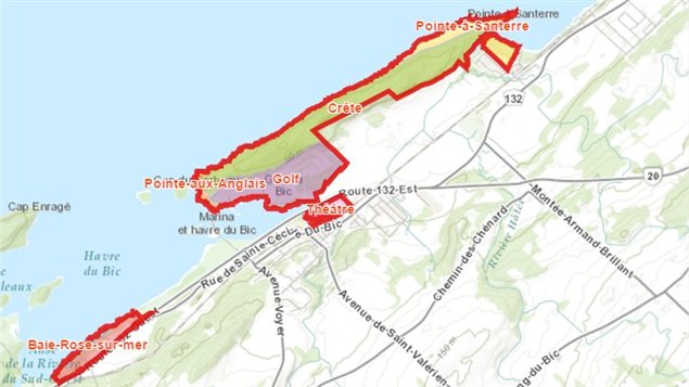 L'emplacement de la zone patrimoniale du Havre du Bic L'emplacement de la zone patrimoniale du Havre du Bic