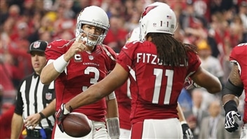 Carson Palmer (gauche) et Larry Fitzgerald (droite) Carson Palmer (gauche) et Larry Fitzgerald (droite)