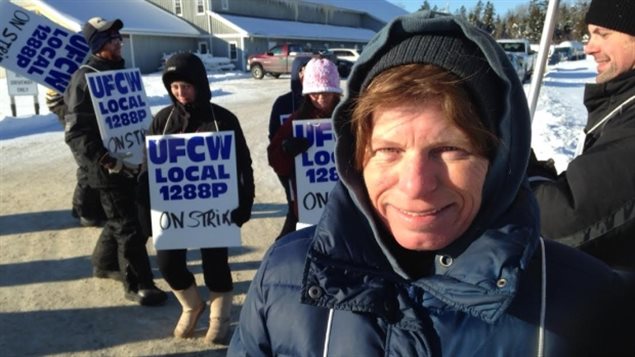 Betty Demarchant. une des 32 employés en grève Betty Demarchant. une des 32 employés en grève