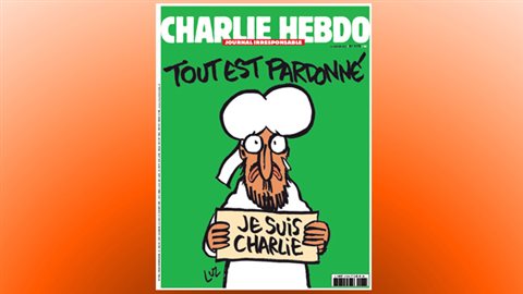 La une de « Charlie Hebdo » du 14 janvier 2015 La une de « Charlie Hebdo » du 14 janvier 2015