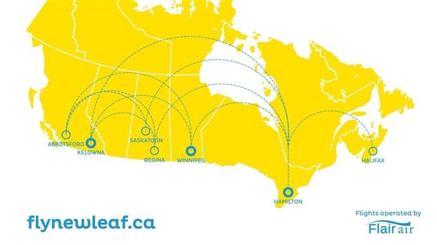 La feuille de route de la compagnie aérienne NewLeaf Travel Company. La feuille de route de la compagnie aérienne NewLeaf Travel Company.