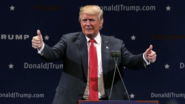 Donald Trump lors de son passage à Burlington, au Vermont Donald Trump lors de son passage à Burlington, au Vermont