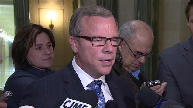 Le premier ministre de la Saskatchewan Brad Wall Le premier ministre de la Saskatchewan Brad Wall