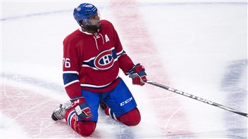 P.K. Subban après son but en deuxième période. P.K. Subban après son but en deuxième période.
