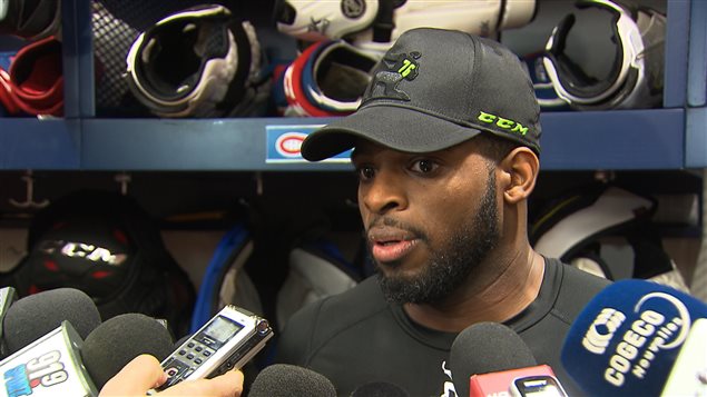 P.K. Subban a affiché de la frustration après la défaite des siens. P.K. Subban a affiché de la frustration après la défaite des siens.