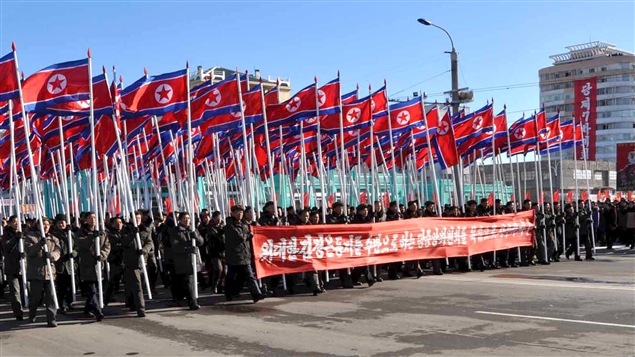 Un rassemblement populaire en Corée du Nord Un rassemblement populaire en Corée du Nord
