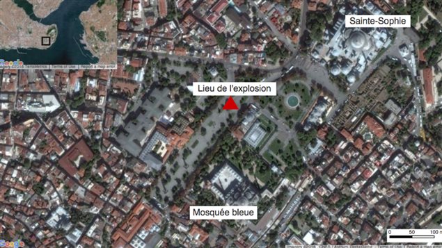 L'explosion a eu lieu non loin de la mosquée Bleue. L'explosion a eu lieu non loin de la mosquée Bleue.